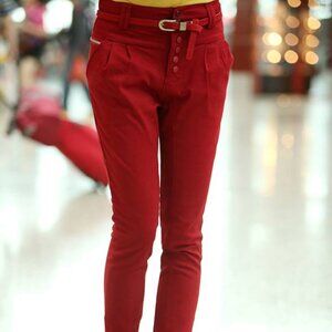 Slim-leg pants (no belt)